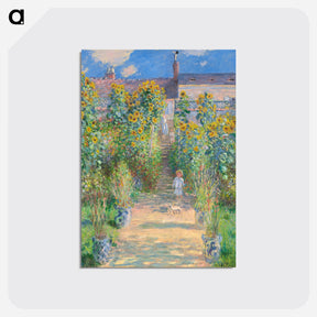 アートポストカード-The Artist's Garden at Vétheuil - クロード モネ Postcard.