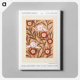 Art Nouveau Flower pattern stencil print in oriental style - E.A.セギー Canvas.