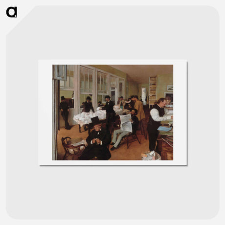 アートポストカード-A Cotton Office in New Orleans - エドガー ドガ Postcard.