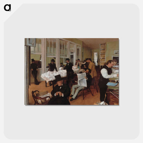 アートポストカード-A Cotton Office in New Orleans - エドガー ドガ Postcard.