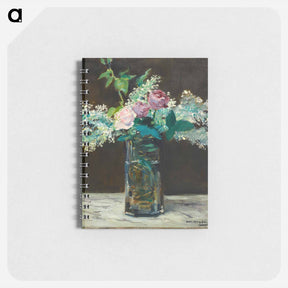 アートメモ帳-Vase of White Lilacs and Roses - エドゥアール マネ Memo.