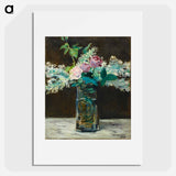 Vase of White Lilacs and Roses - Édouard Manet Poster.