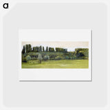 アートポストカード-Landscape - Study - エドワード バーン ジョーンズ Postcard.