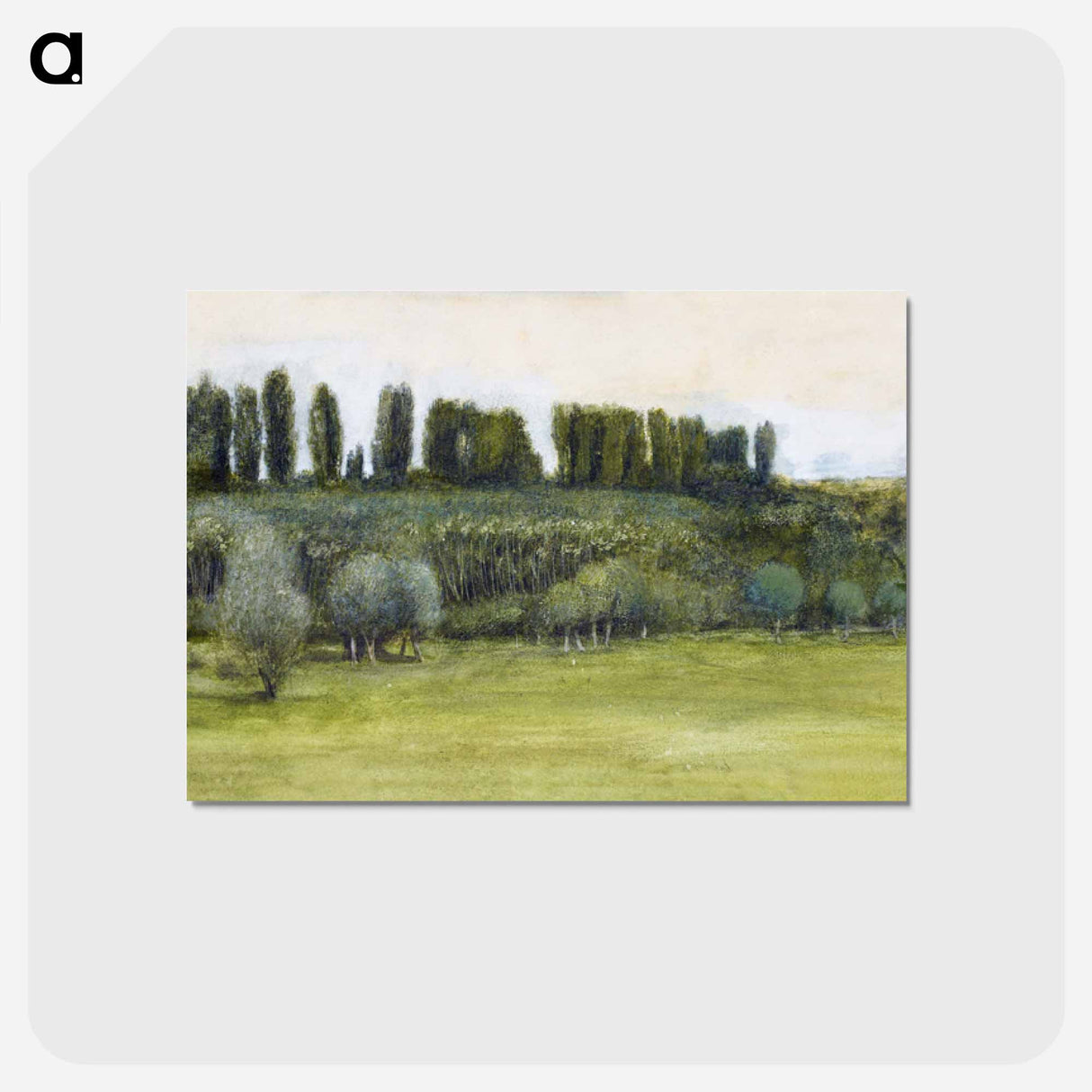 アートポストカード-Landscape - Study - エドワード バーン ジョーンズ Postcard.