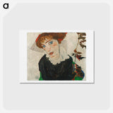 アートポストカード-Egon Schiele's Portrait of Wally Neuzil - エゴン シーレ Postcard.