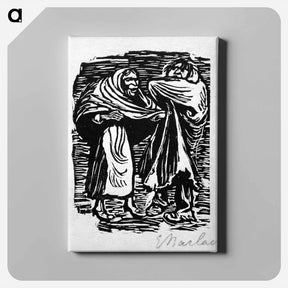 アートパネル-The cloak is more patch than whole cloth - エルンスト ハインリヒ バルラッハ Canvas.