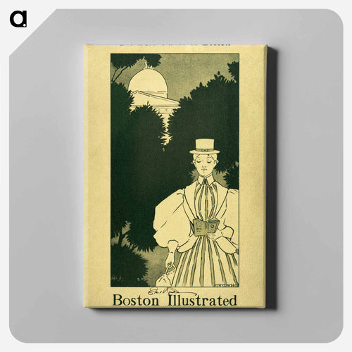 The Best Guide to Boston poster of a woman in high resolution by Ethel Reed. - エセル リード Canvas.
