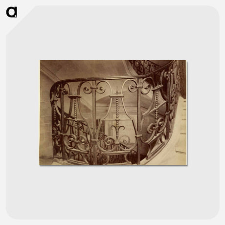 アートポストカード-Staircase, rue Saint-Jacques
 - ウジェーヌ アジェ Postcard.