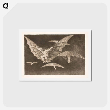 アートポストカード-A Way to Fly (Where There's a Will, There's a Way) - フランシスコ デ ゴヤ Postcard.