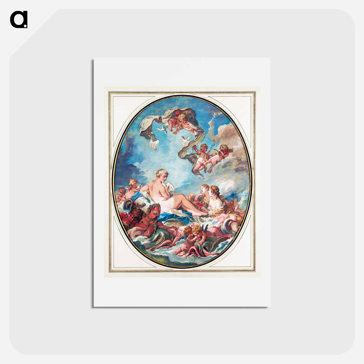 アートポストカード-The Birth and Triumph of Venus - フランソワ ブーシェ Postcard.