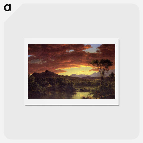 アートポストカード-Country Home - フレデリック エドウィン チャーチ Postcard.