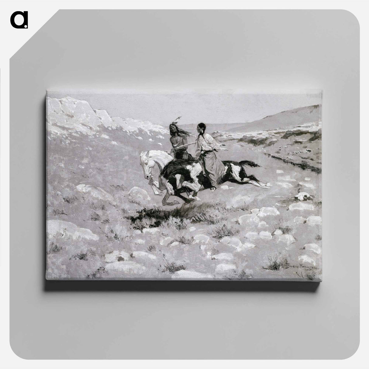 アートパネル-Ceremony of the Fastest Horse
 - フレデリック レミントン Canvas.