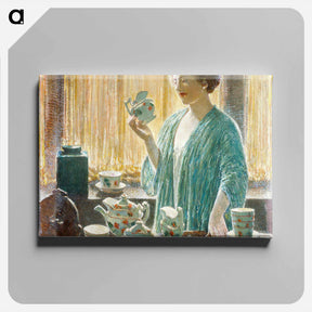アートパネル-Strawberry Tea Set - フレデリック チャイルド ハッサム Canvas.