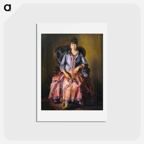 アートポストカード-Emma in a Purple Dress - ジョージ ベローズ Postcard.