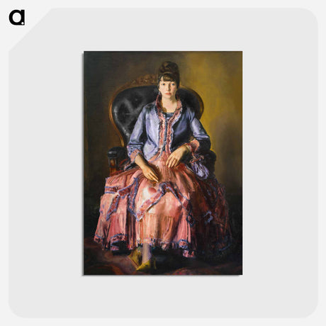 アートポストカード-Emma in a Purple Dress - ジョージ ベローズ Postcard.