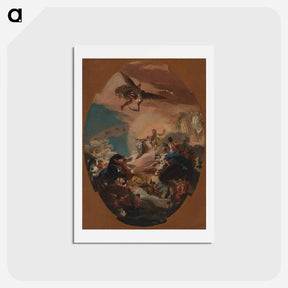 アートポストカード-Apollo and Phaethon
 - ジョバンニ バティスタ ティエポロ Postcard.