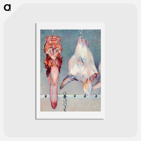 アートポストカード-Calf’s Head and Ox Tongue - ギュスターヴ カイユボット Postcard.