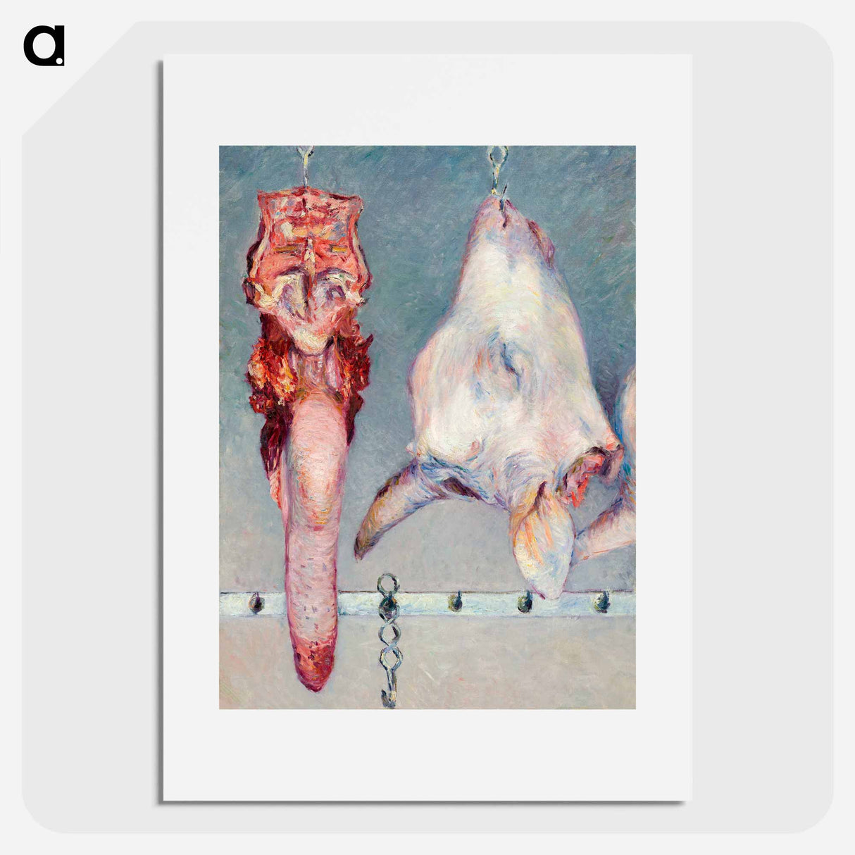 Calf's Head and Ox Tongue - Gustave Caillebotte Poster.