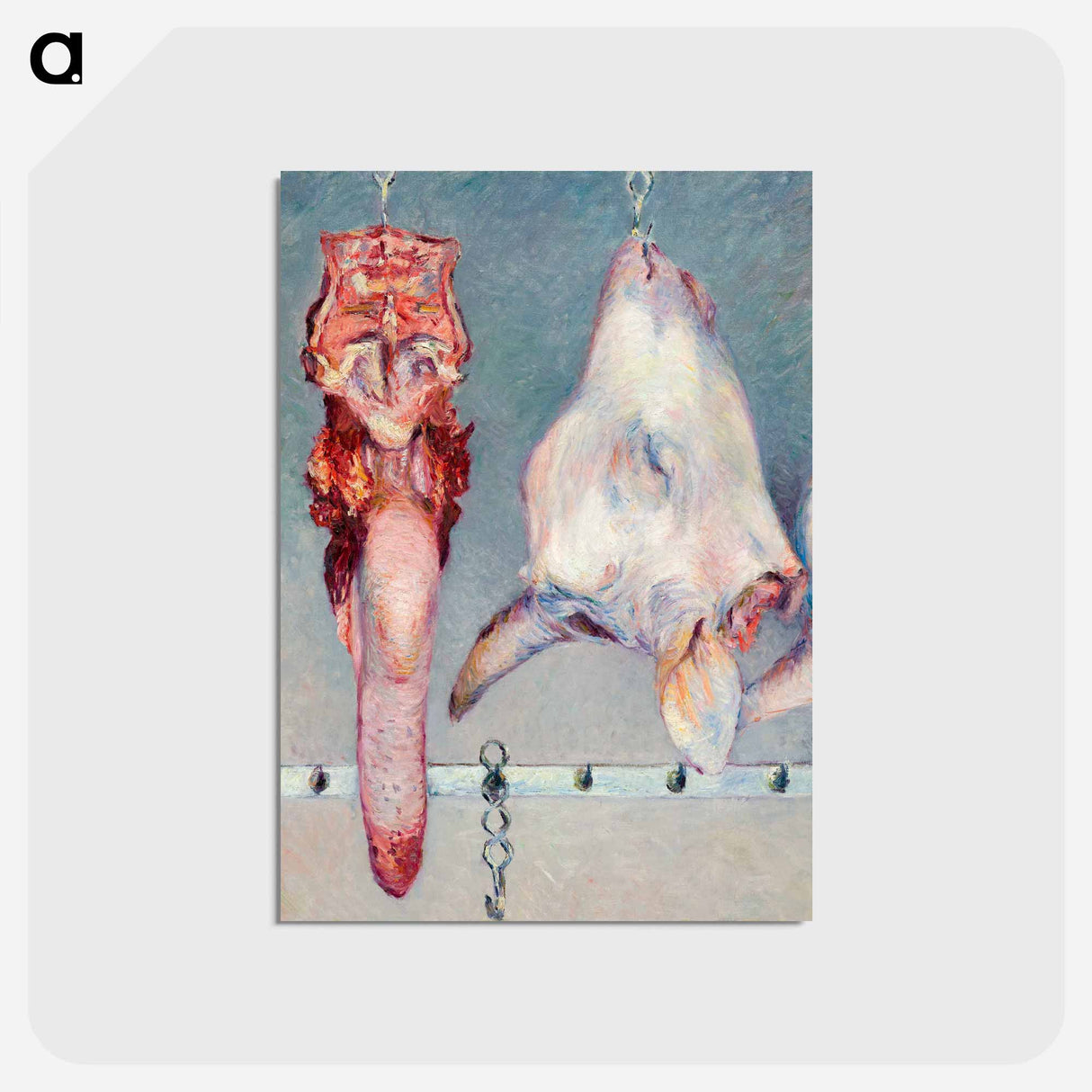 アートポストカード-Calf’s Head and Ox Tongue - ギュスターヴ カイユボット Postcard.