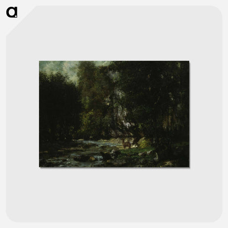 アートポストカード-グリーン - ギュスターヴ クールベ Postcard.