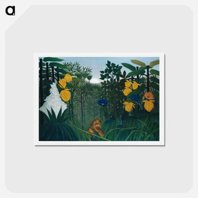 アートポストカード-The Repast of the Lion - アンリ ルソー Postcard.