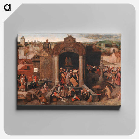 アートパネル-Christ Expels the Peddlers from the Temple
 - ヒエロニムス ボス Canvas.