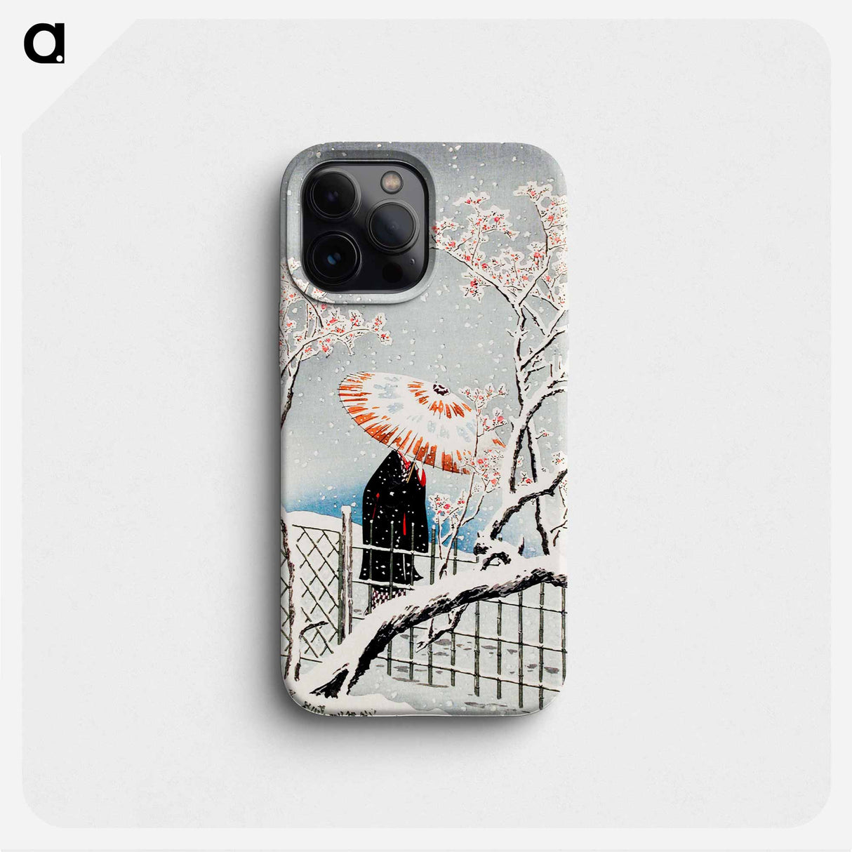 Plum Tree in Snow - Hiroaki Takahashi Phone Case.