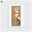 アートポストカード-Hen and Rooster with Grapevine
 - 伊藤若冲 Postcard.