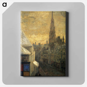 アートパネル-Brussels Town Hall - ジェームズ アンソール Canvas.