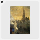 アートポストカード-Brussels Town Hall - ジェームズ アンソール Postcard.