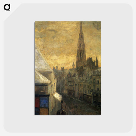 アートポストカード-Brussels Town Hall - ジェームズ アンソール Postcard.