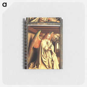 アートメモ帳-Angel Annunciate, from exterior of left panel of the Ghent Altarpiece - ヤン ファン エイク Memo.