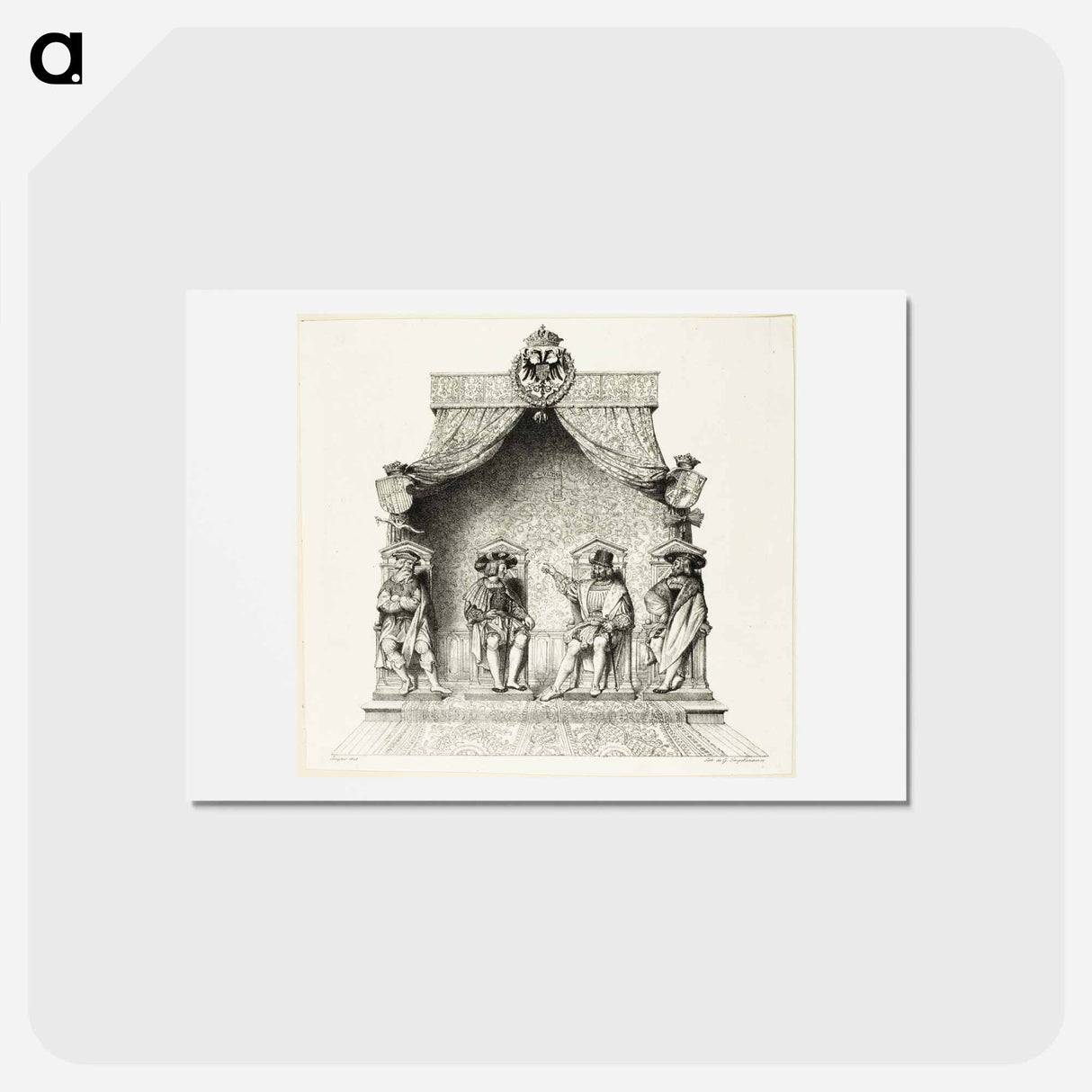 アートポストカード-The Four Magistrates of Besançon
 - ジャン オーギュスト ドミニク アングル Postcard.
