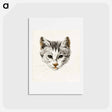 アートポストカード-Sketch of a cat - ジャン ベルナール Postcard.