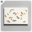 アートパネル-Vintage butterfly - 神坂 雪佳 Canvas.