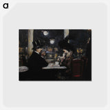 アートポストカード-Im Café Bauer - レッサー ユリィ Postcard.