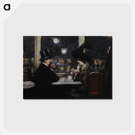 アートポストカード-Im Café Bauer - レッサー ユリィ Postcard.