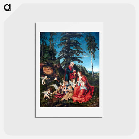 アートポストカード-The Rest on the Flight into Egypt
 - ルーカス クラナッハ Postcard.