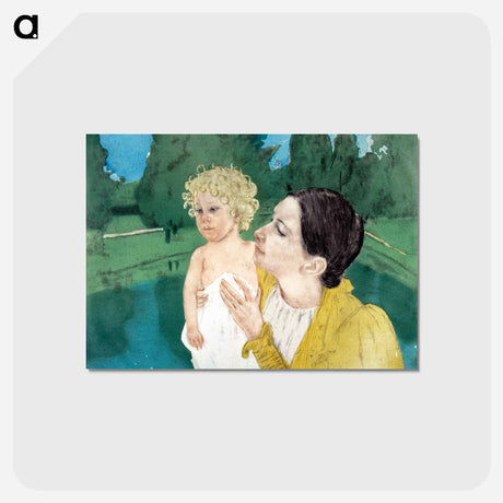 アートポストカード-By the Pond - メアリー カサット Postcard.