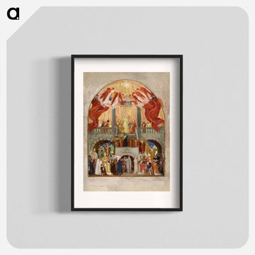 Sketch for the Church of the Holy Spirit (XIIth arrondissement): Pentecost, the Roman Church, the Eastern Church - Maurice Denis Poster.