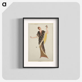 アートポスター-Woman in a black tubular dress - オットー フリードリヒ カール レンデッケ Poster.