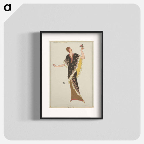 Woman in a black tubular dress - オットー フリードリヒ カール レンデッケ Poster.