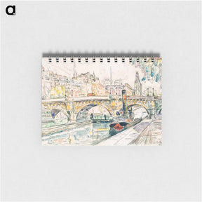アートメモ帳-Tugboat at the Pont Neuf, Paris - ポール シニャック Memo.