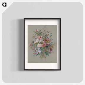 アートポスター-Bouquet of Roses - ピエール オーギュスト ルノワール Poster.