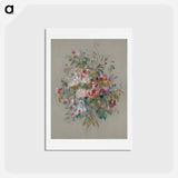 アートポストカード-Bouquet of Roses - ピエール オーギュスト ルノワール Postcard.