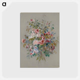 アートポストカード-Bouquet of Roses - ピエール オーギュスト ルノワール Postcard.