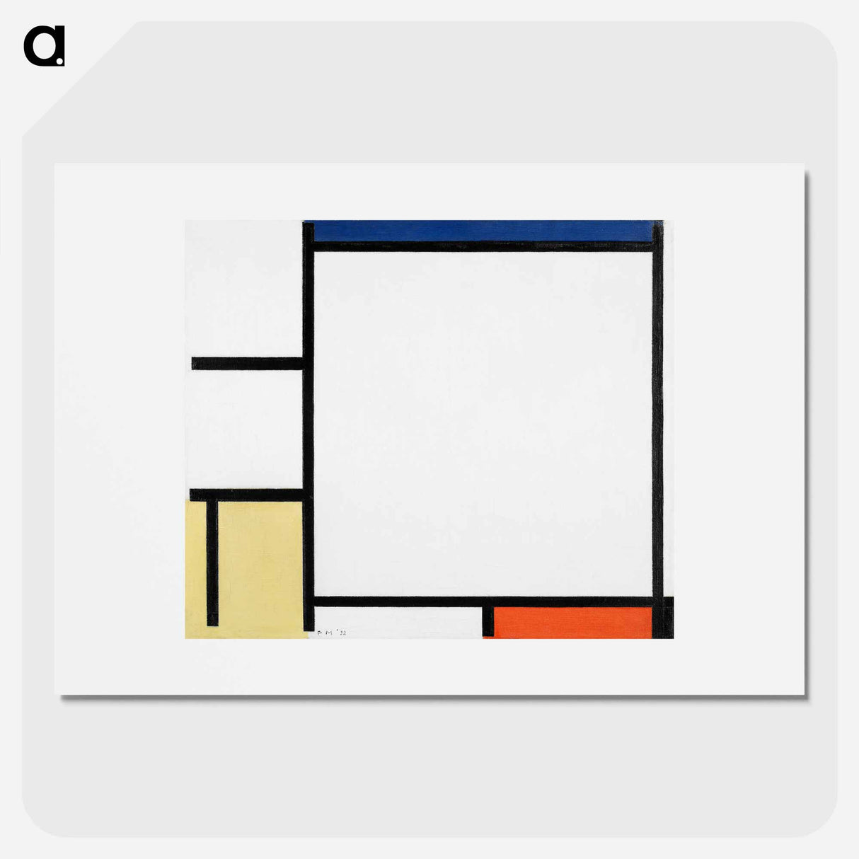 Composition with Blue, Red, Yellow, and Black - Piet Mondrian Poster.