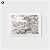 アートポストカード-Go ye into the Emmaus - ピーター ブリューゲル Postcard.