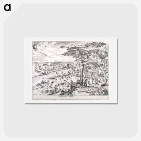 アートポストカード-Go ye into the Emmaus - ピーター ブリューゲル Postcard.