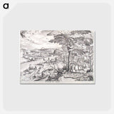 アートポストカード-Go ye into the Emmaus - ピーター ブリューゲル Postcard.